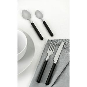 Sainsbury's Home 16pc Coloured Handle Cutlery Set - Black - gallery image 3