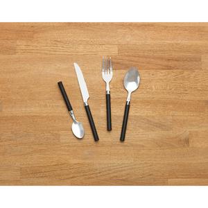 Sainsbury's Home 16pc Coloured Handle Cutlery Set - Black - gallery image 4