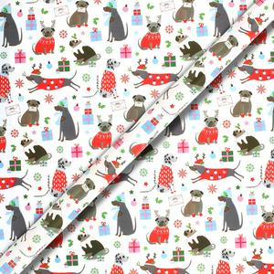 Christmas Dog Print Wrapping Paper 4m 