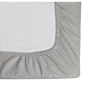 Habitat Cotton Rich 180TC Plain Fitted Sheet - Dove Grey - gallery image 2