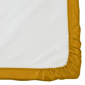 Habitat Cotton Rich 180TC Plain Fitted Sheet - Mustard - gallery image 3