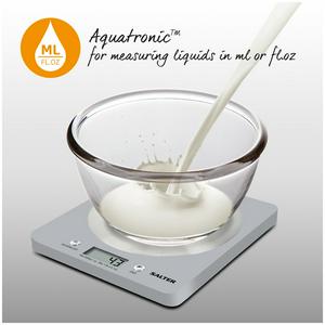 Salter Electronic Kitchen Scale with Steel Platform- Silver - gallery image 2