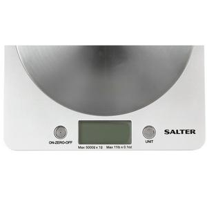 Salter Electronic Kitchen Scale with Steel Platform- Silver - gallery image 4