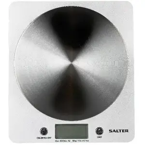 Salter Electronic Kitchen Scale with Steel Platform- Silver