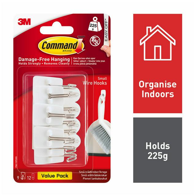 Command Small Wire Hooks Value Pack White