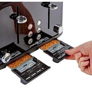 Cookworks Metal Pyramid 4 Slice Toaster Black - gallery image 4