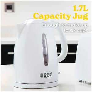 Russell Hobbs Textures White Plastic Kettle 21270 - gallery image 2