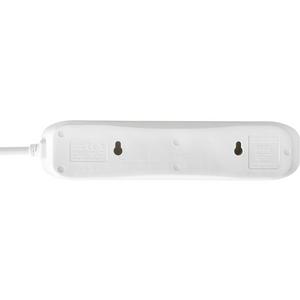 Masterplug Basic 4 Socket Extension Lead 1m Cable Power Strip - White - gallery image 4