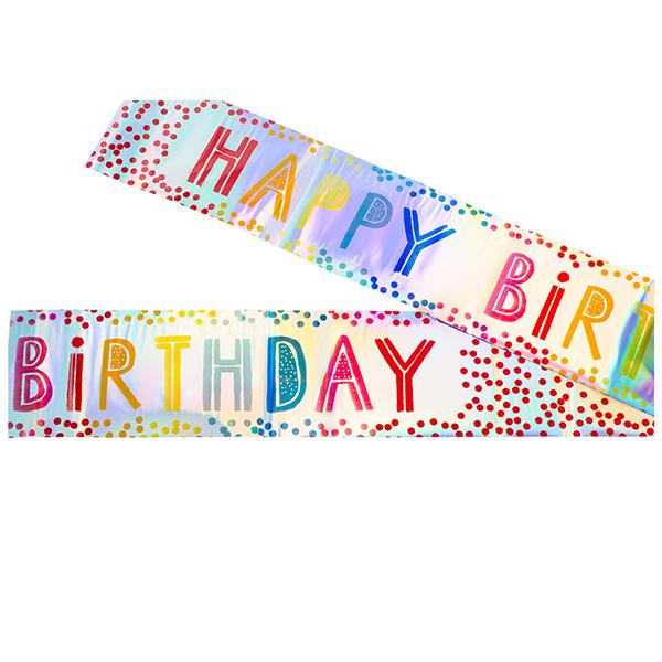 Sainsbury's Home  Rainbow Birthday Foil Banner - gallery image 1