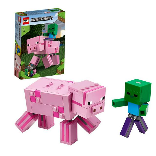 Lego Minecraft Bigfig Pig With Baby Zombie Sainsbury S