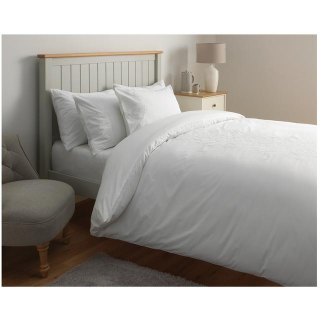 White Embroidered Bedding Sainsburys Bedding Design Ideas