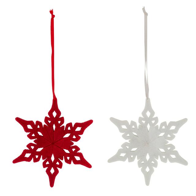 Nordic Small Felt Hanging Snowflake Assortment - gallery image 1