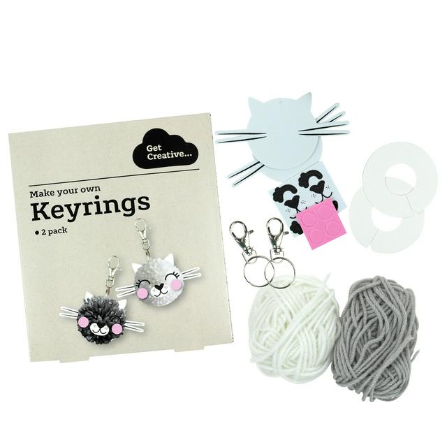 Samtykke Pearly Sociologi Get Creative Make Your Own Cat Pom Pom Keyring | Sainsbury's