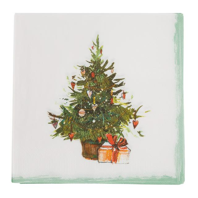 Sainsbury\'s Home Moorlands Christmas Tree Napkins - 20 Pk ...