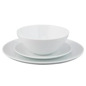 Sainsbury's Home Coupe 12 Piece Porcelain Dinner Set - Super White - gallery image 2