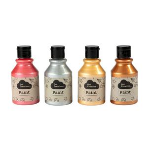 Get Creative 150ml Pack of 4 Metallic Paint