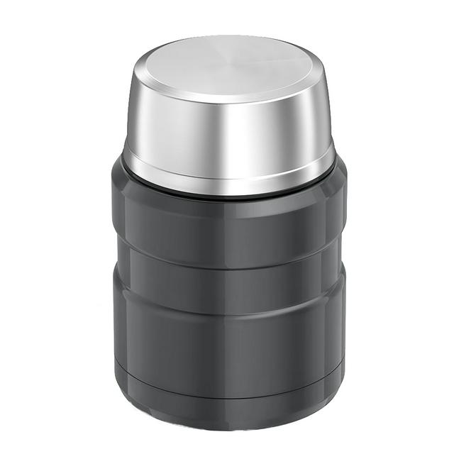 Thermos Stainless Steel King Gun Metal Food Flask 470ml
