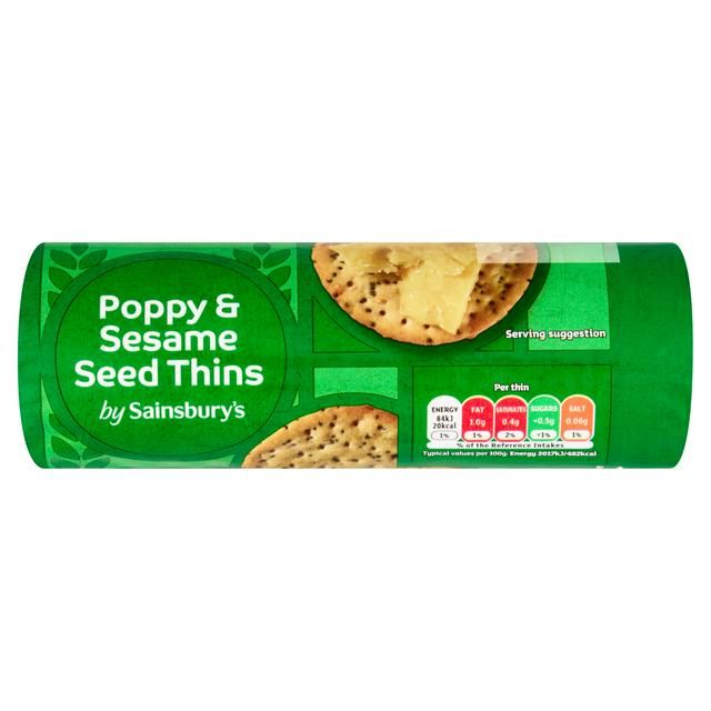 Sainsburys 150g Poppy and Sesame Seed Thins