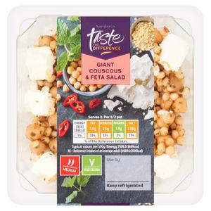 Image forSainsbury's Giant Cous Cous & Feta Salad, Taste the Difference 220g
