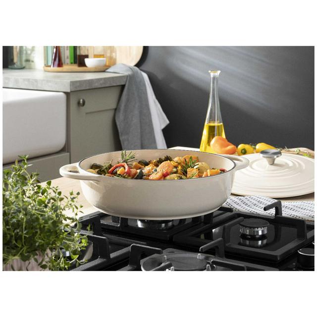 Habitat Litre cast Iron Shallow Casserole Dish Cream Sainsbury's