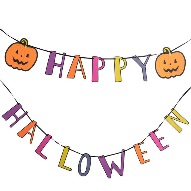 Paper Bunting - Family 'Happy Halloween' | Sainsbury's