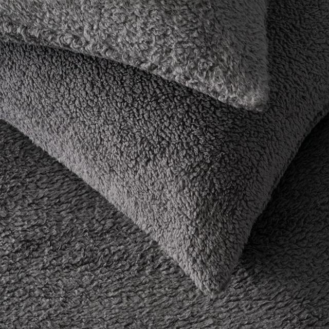 Habitat Fleece Filled Sheet Grey Single