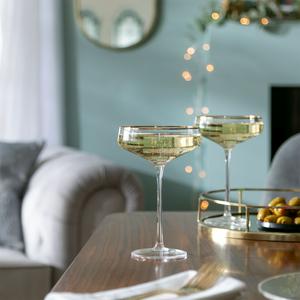 Habitat Gold Rim Champagne Coupe - gallery image 5