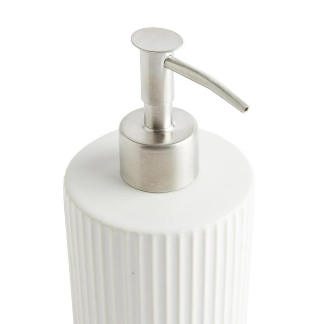 Sainsbury's Home Ribbed Soap Dispenser White