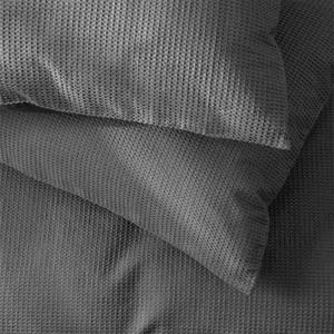 Habitat Charcoal Waffle Duvet Set - gallery image 4