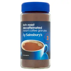 Sainsbury's Rich Roast Instant Coffee Granules, Decaffeinated 200g