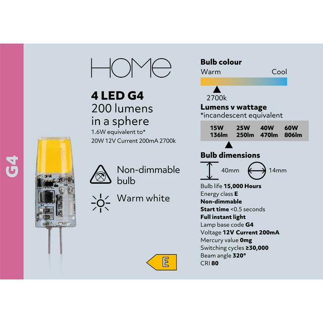 sainsburys g4 bulb