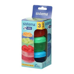 Sistema Pack of 3 Snack Pots - 130ml