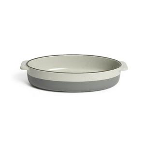 Habitat 29cm Speckle Medium Ceramic Oval Roaster- Grey - gallery image 4