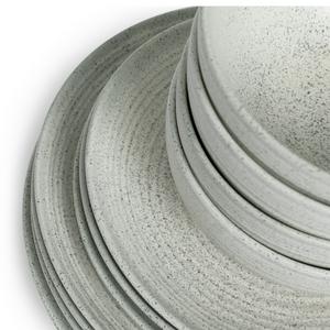 Habitat Textured Ripple Dinnerset Chalk 12pc - gallery image 3
