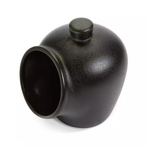 Habitat Industrial Stoneware Salt Container - Black - gallery image 4