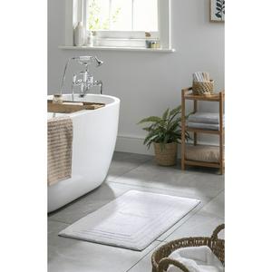 Habitat Cotton Deep Pile Tufted Bath Mat - White - gallery image 2