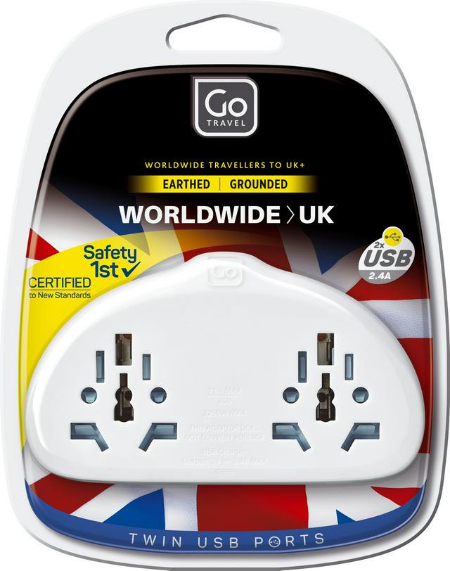 Go Travel World-UK Adaptor Duo USB