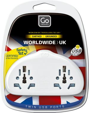 Go Travel World-UK Adaptor Duo USB