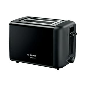 Bosch TAT3P423GB Deslineline Stainless Steel 2 Slice Toaster - Black - gallery image 2