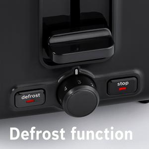 Bosch TAT3P423GB Deslineline Stainless Steel 2 Slice Toaster - Black - gallery image 5