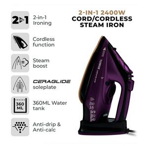 Tower T22008 2-in-1 CeraGlide Steam Trad Iron - gallery image 2