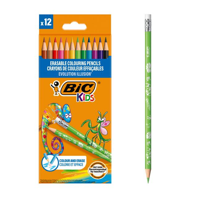 BIC Evolution Illusion Erasable Colouring 12pk