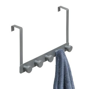 Habitat Over Door 5 Round Hooks Grey - gallery image 2