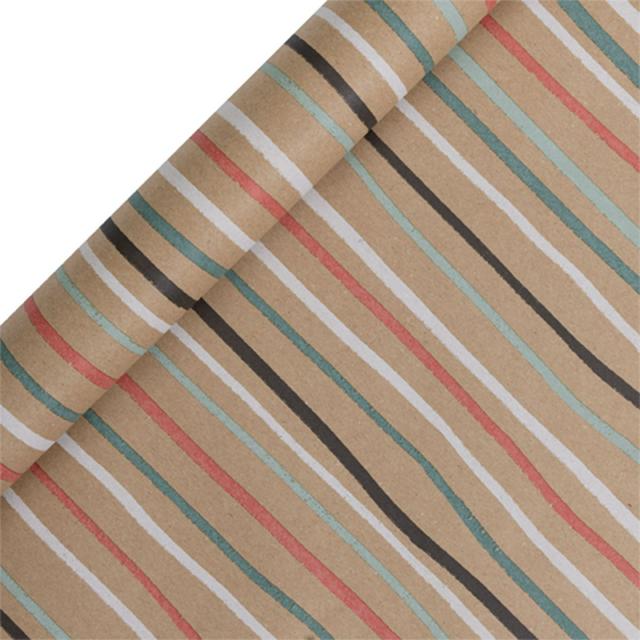 Sainsbury's Eco Nature Stripe Birthday Gift Wrap Wrapping Paper - 3m - gallery image 1