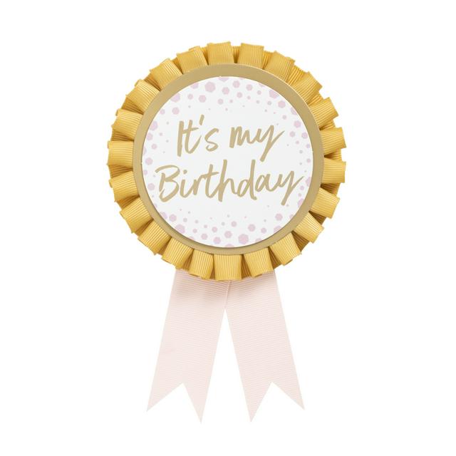 Habitat Adult Birthday Rosette Pink & Gold