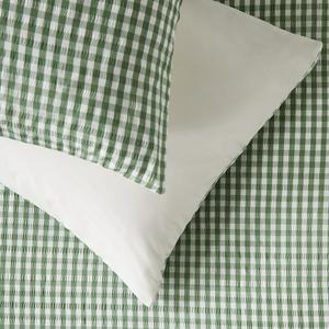 Habitat Seersucker Gingham Woven Bedding Set - Green - gallery image 2