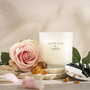Habitat Large Candle with Lid - Velvet Rose & Amber - gallery image 2