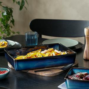 Habitat Reactive Stoneware Roaster - Navy Blue - gallery image 2