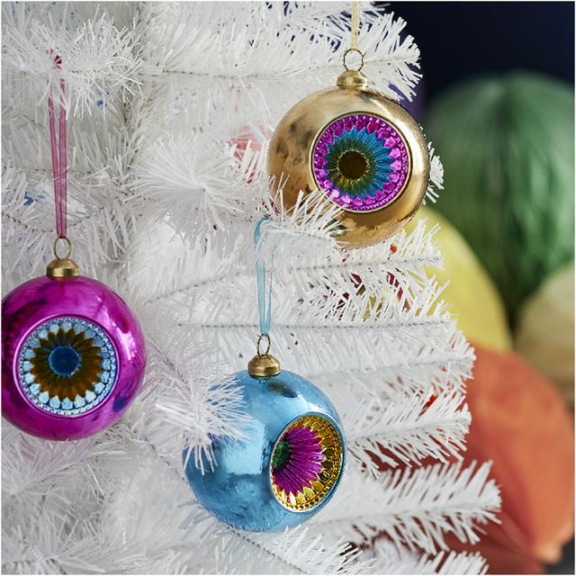 vintage style christmas baubles