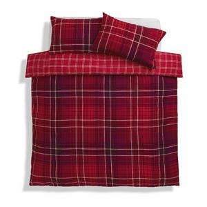 Habitat Xmas Robin Check Bedding Set Red - gallery image 2